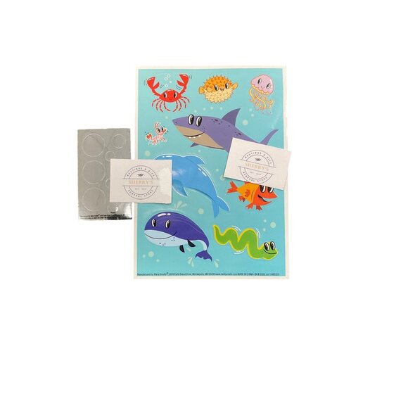Shark-Themed Valentines Day Mail Bag Kit With Stickers & Bag Topper - Picture 3 of 8
